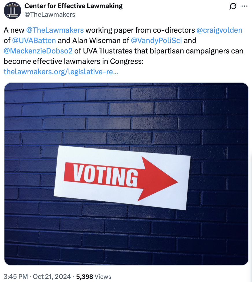 CEL X post about Outcome-Consequential Campaigning
